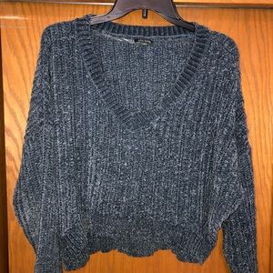 CROPPED VELVET SWEATER!